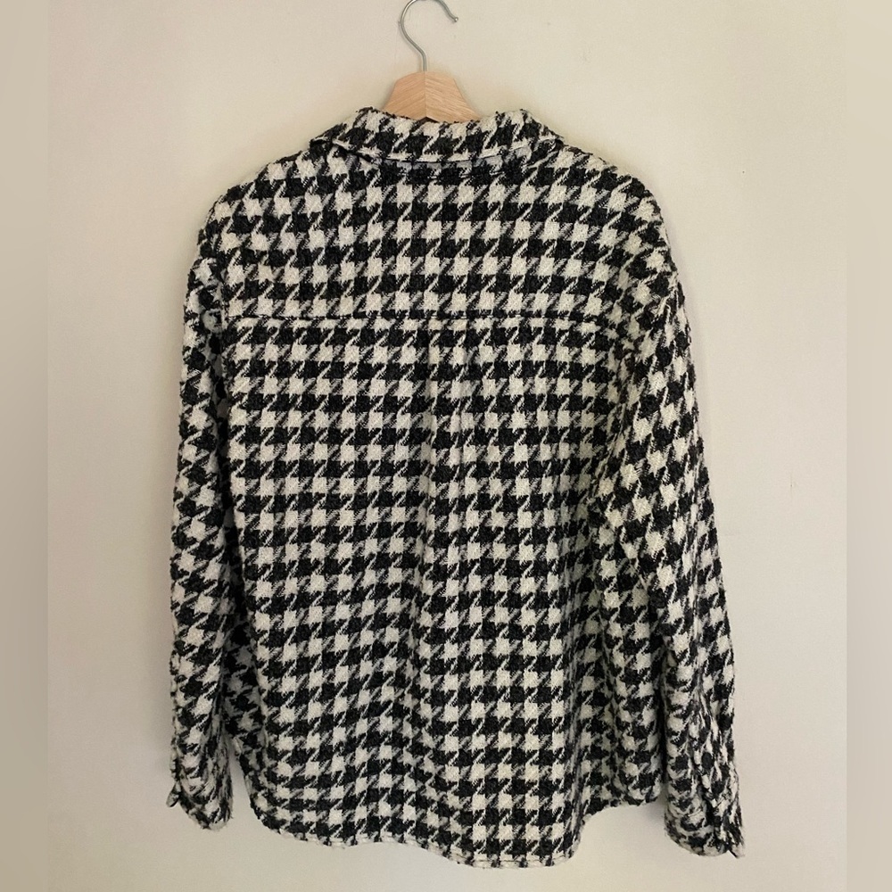 Revolve L’Academie Wool Houndstooth Shirt Jacket size Small - Picture 8 of 9